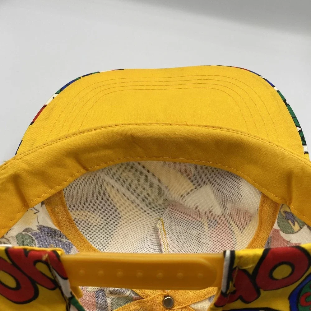 Vintage Ministerrn Hat Cap Snap‎ Back Boys Colorful Cartoon Graphics 90s Youth